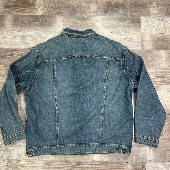 Levis Men Size 2XL 100% Cotton Denim Blue Jeans Standard Trucker Jacket - Picture 7 of 12